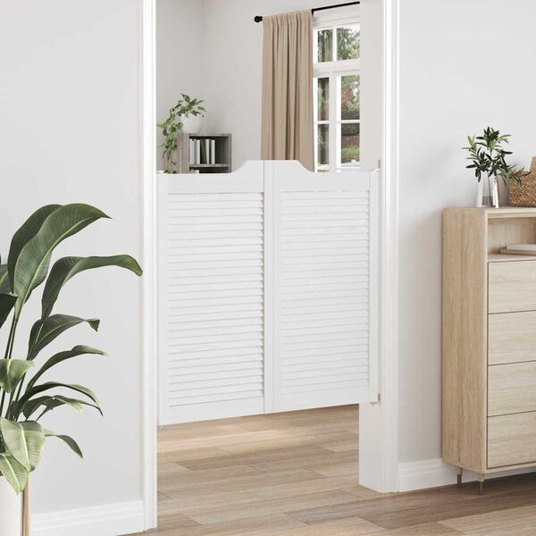 vidaXL Portes battantes &agrave; persiennes 2 paires blanc 100 x 100 cm