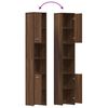 vidaXL Armoire de bain Ch&ecirc;ne marron 30x30x183,5 cm Bois d'ing&eacute;nierie