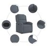 vidaXL Fauteuil inclinable Gris fonc&eacute; Velours