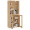 vidaXL Buffet haut Ch&ecirc;ne sonoma 69,5x34x180 cm Bois d'ing&eacute;nierie
