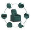 vidaXL Fauteuil inclinable &eacute;lectrique Vert fonc&eacute; Tissu