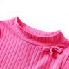 T-shirt enfants à manches longues tricot côtelé rose vif 116