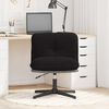 vidaXL Chaise pivotante de bureau noir boucl&eacute; comme de la laine tissu