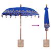 vidaXL Parasol balinais avec base Bleu 215 x 215 x 260 cm