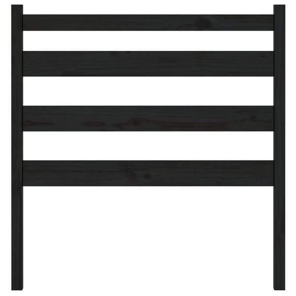 vidaXL Tête de lit Noir 106x4x100 cm Bois massif de pin