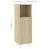 vidaXL Armoire de salle de bain Ch&ecirc;ne sonoma Bois d'ing&eacute;nierie