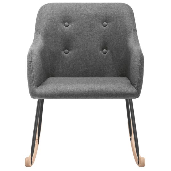 vidaXL Chaise &agrave; bascule Gris clair Tissu