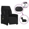 vidaXL Fauteuil inclinable de massage électrique noir tissu microfibre