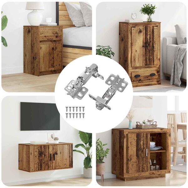 vidaXL Charni&egrave;re 2 pcs Nickel 139 x 64,1 x 10 mm Fer