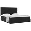 vidaXL Lit de Rangement avec matelas Noir 180 x 200 cm Velours