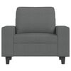vidaXL Fauteuil avec repose-pied Gris fonc&eacute; 60 cm Tissu