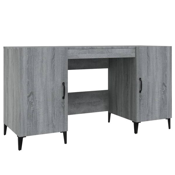 vidaXL Bureau Sonoma gris 140x50x75 cm Bois d'ing&eacute;nierie