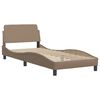 vidaXL Cadre de lit sans matelas Zadar cappuccino 100x200 cm similicuir
