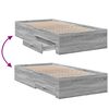 vidaXL Cadre de lit avec tiroirs sans matelas sonoma gris 100x200 cm