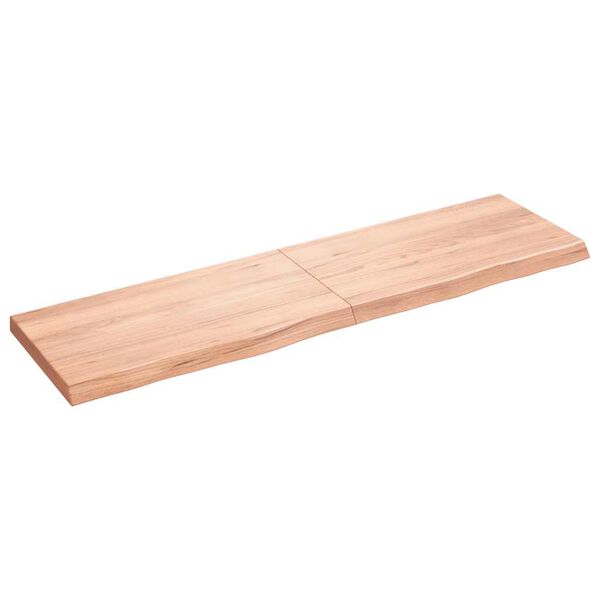 vidaXL Comptoir de salle de bain marron 180x50x(2-6) cm bois traité