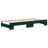 vidaXL Lit de jour avec gigogne et matelas vert foncé 80x200cm velours