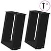 vidaXL Pieds de table basse en U 2 pi&egrave;ces Noir 30 x (30-31) cm Acier