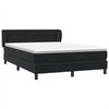 vidaXL Sommier &agrave; lattes de lit avec matelas noir 160x210 cm velours
