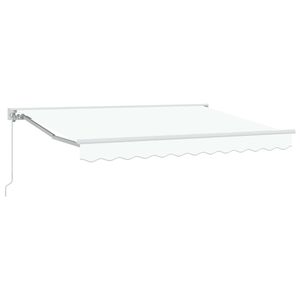 vidaXL Auvent r&eacute;tractable manuel Blanc 3 x 2,5 m