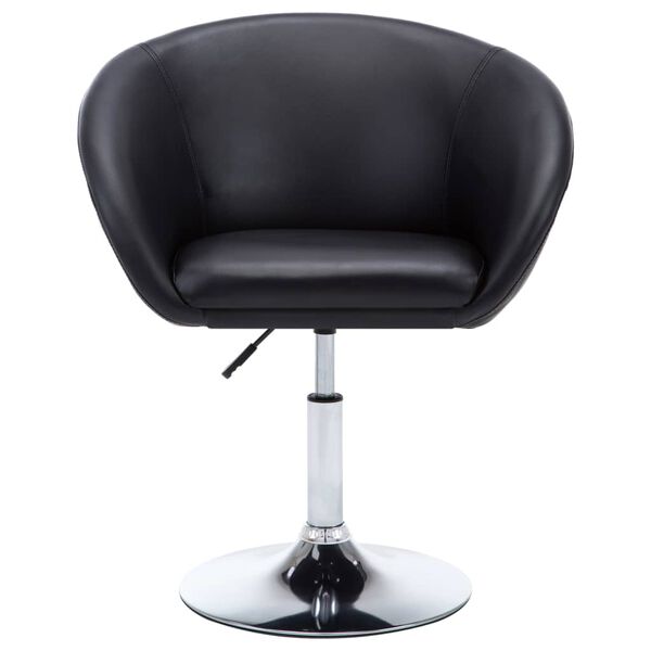 vidaXL Chaises pivotantes de salle à manger 2 pcs Noir Similicuir