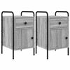 vidaXL Table de chevet 2 pc Sonoma gris 35 x 36,5 x 61 cm