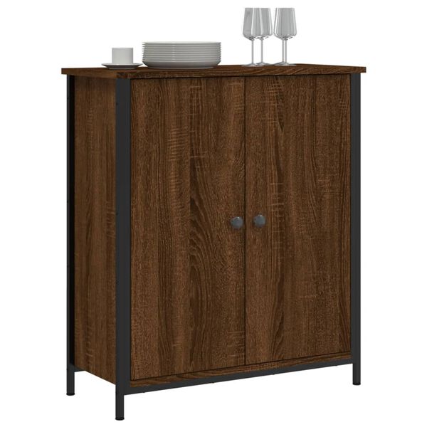 vidaXL Buffet ch&ecirc;ne marron 70x30x80 cm bois d'ing&eacute;nierie