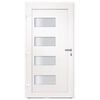 vidaXL Porte d'entr&eacute;e Aluminium et PVC Blanc 110x210 cm