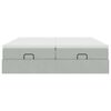 vidaXL Cadre de lit ottoman avec matelas gris clair 200x200 cm velours