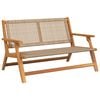 vidaXL Mobilier de jardin Beige 122 x 78 x 73 cm Bois d'Acacia Massif