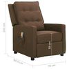 vidaXL Fauteuil de massage Marron Tissu