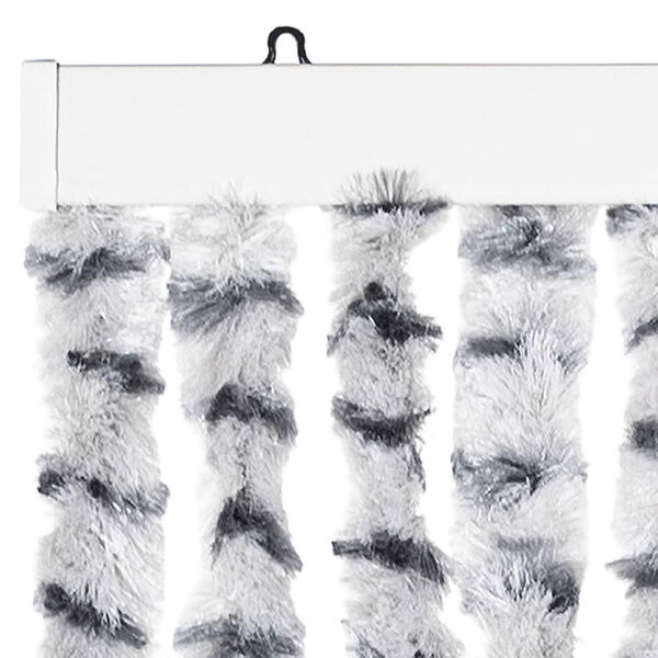 vidaXL Rideau anti-mouches gris clair et gris fonc&eacute; 100x200cm chenille