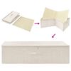 vidaXL Bo&icirc;tes de rangement 2 pcs Tissu 70x40x18 cm Cr&egrave;me