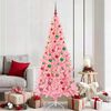 vidaXL Sapin de No&euml;l avec 300 LED avec support Rose 180 cm PVC