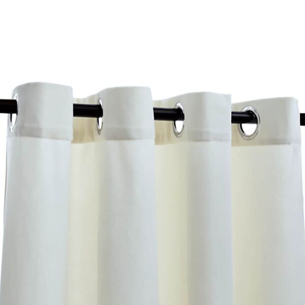 vidaXL Rideaux occultants avec anneaux 2 pcs Velours Cr&egrave;me 140x245 cm