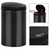 vidaXL Poubelle &agrave; capteur automatique 30 L Acier au carbone Noir