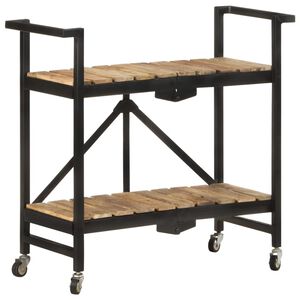 vidaXL Chariot de cuisine 87x36x81 cm Bois massif de manguier