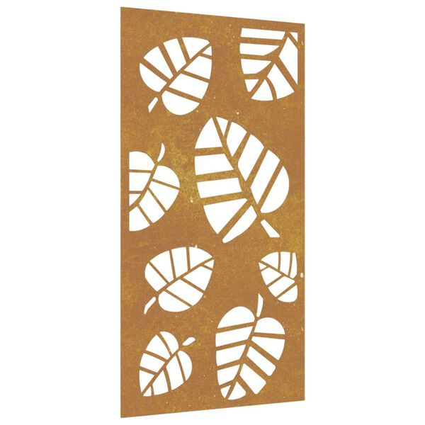 vidaXL D&eacute;coration murale jardin 105x55 cm acier corten design feuille