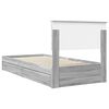 vidaXL Lit de Rangement Gris Sonoma 90 x 200 cm Bois d'ing&eacute;nierie