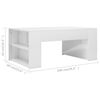 vidaXL Table basse blanc brillant 100x60x42 cm bois d'ingénierie