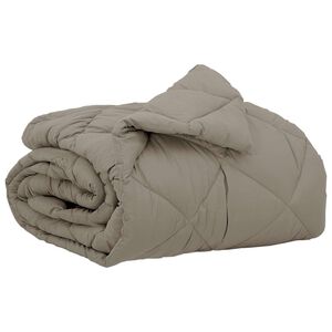 vidaXL Duvet complet toute l'ann&eacute;e Gris clair 200 x 135 cm Microfibre