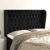 vidaXL Tête de lit avec oreilles Noir 163x23x118/128 cm Velours