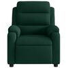 vidaXL Fauteuil inclinable vert fonc&eacute; velours