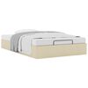 vidaXL Cadre de lit ottoman sans matelas crème 120x190 cm tissu