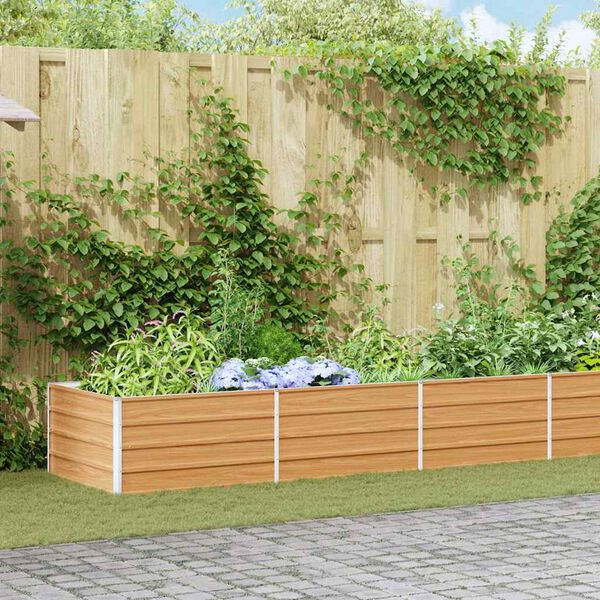 vidaXL Lit surélevé de jardin 480x80x45 cm Acier galvanisé Argenté