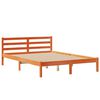 vidaXL Lit biblioth&egrave;que sans matelas cire marron 140x190 cm pin massif