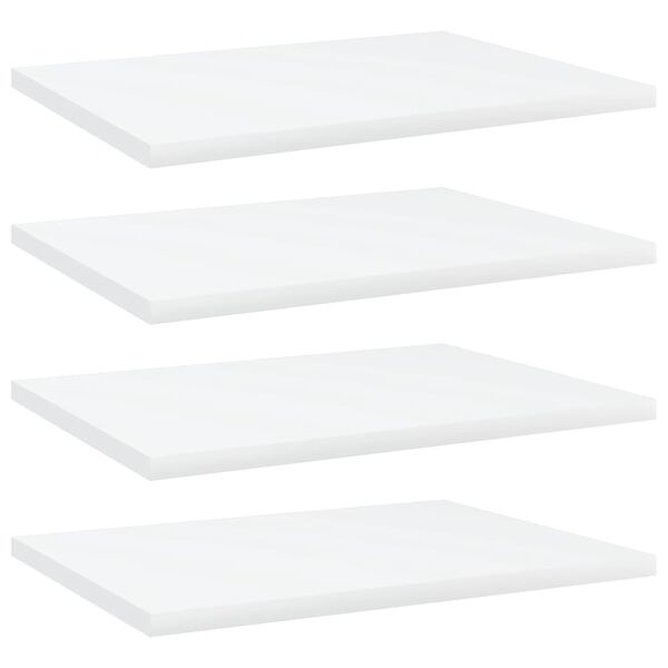vidaXL Panneaux de biblioth&egrave;que 4 pcs blanc bois d&rsquo;ing&eacute;nierie