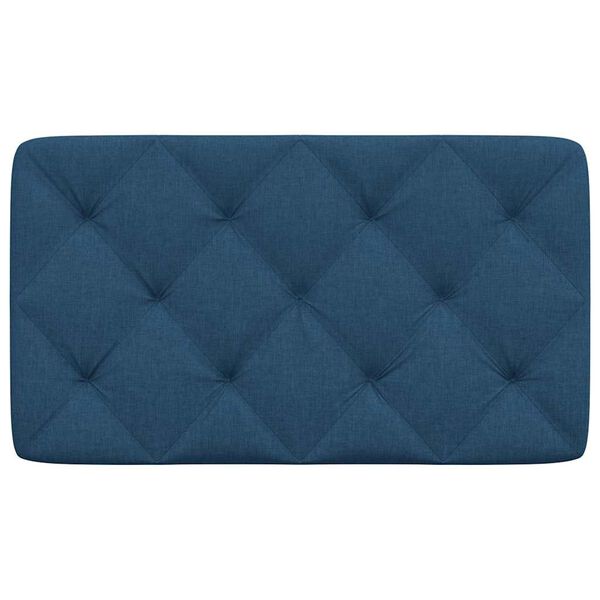vidaXL Coussin de t&ecirc;te de lit bleu 90 cm tissu