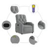 vidaXL Fauteuil de massage inclinable gris clair tissu