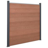 vidaXL Ensemble de panneaux de clôture marron 180x186 cm WPC