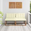 vidaXL 2 Pi&egrave;ce Sofa de milieu ext&eacute;rieur Bois d'Acacia Massif Naturel